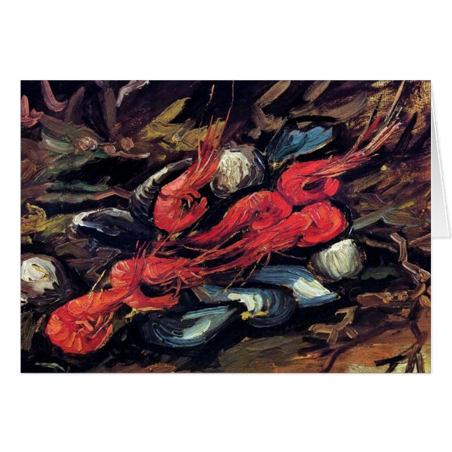 ゴッホ - エビとムール貝のある静物画 (正面横)