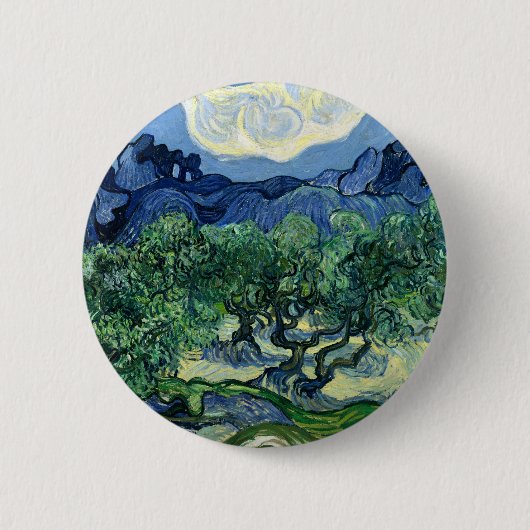 ゴッホ 『オリーブの木』 風景画 缶バッジ (正面)