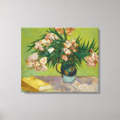 ゴッホ オレアンダー ピンクの花 静物画 アート キャンバスプリント (正面)