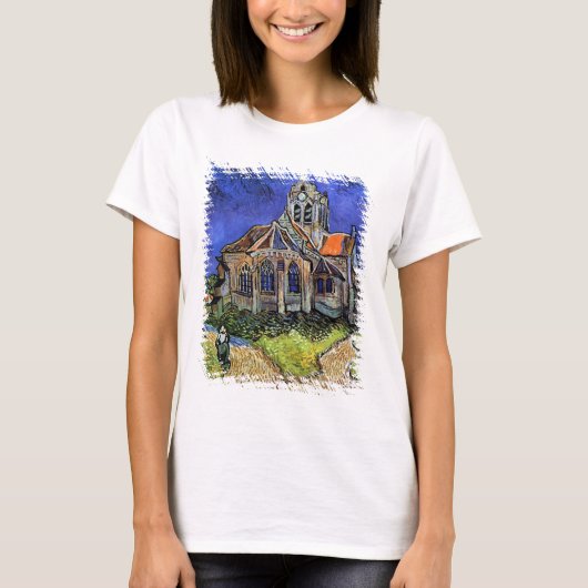 ゴッホ - オーヴェルの教会 Tシャツ (正面)