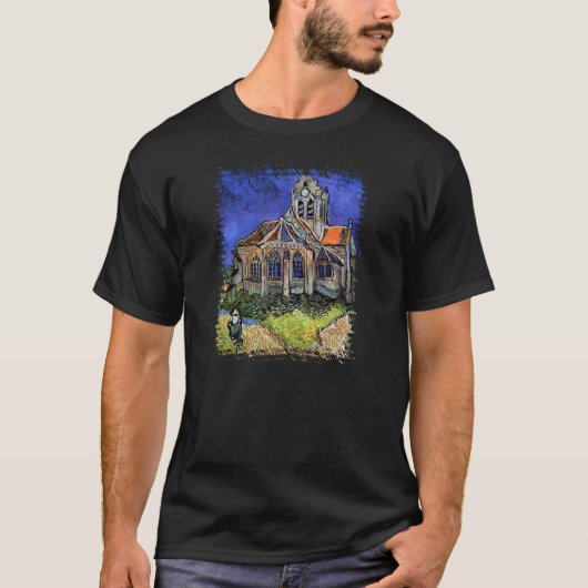 ゴッホ - オーヴェルの教会 Tシャツ (正面)