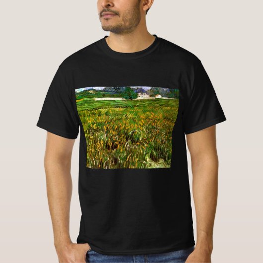 ゴッホ「オーヴェルの麦畑」 Tシャツ (正面)