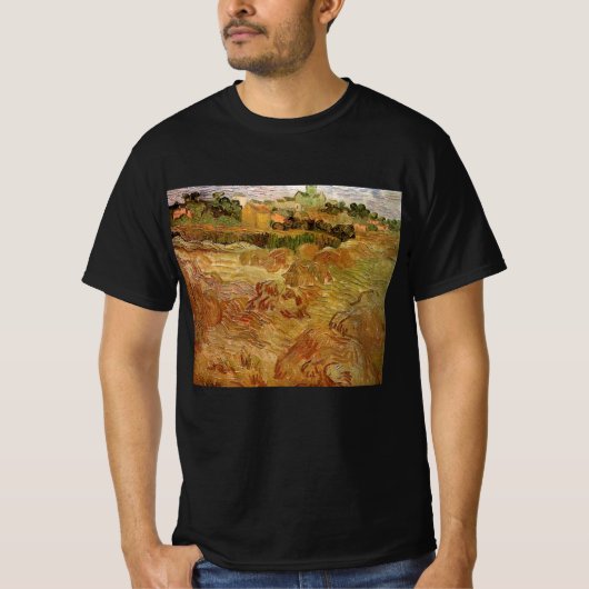 ゴッホ「オーヴェルの麦畑」 Tシャツ (正面)