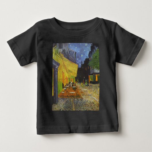 ゴッホ カフェテラス ポスト印象派 ベビーTシャツ (正面)