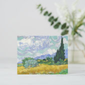ゴッホ　キプセリのある麦畑　アート ポストカード (スタンド正面)