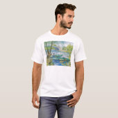ゴッホ「クリシー橋の漁師と舟」 Tシャツ (正面フル)