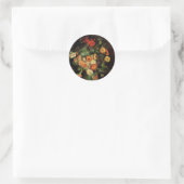 ゴッホ「ジニアとゼラニウムの花瓶」 ラウンドシール (バッグ)