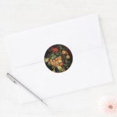 ゴッホ「ジニアとゼラニウムの花瓶」 ラウンドシール (封筒)
