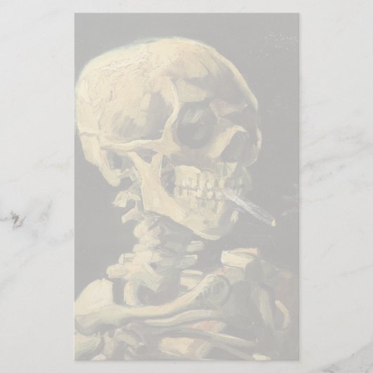 ゴッホ-タバコ1885年が付いているスカル 便箋 (正面)