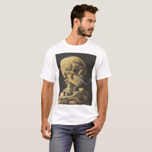 ゴッホ-タバコ1885年が付いているスカル Tシャツ