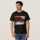 ゴッホ「ニューネンの牧師館の庭」 Tシャツ (正面フル)