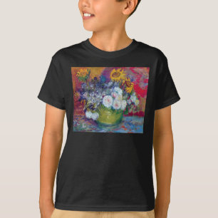 ゴッホ - バラとひまわりの静物画 Tシャツ