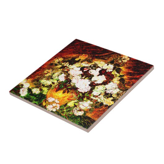 ゴッホ-バラ タイル (側面)