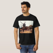 ゴッホ「ラ・ギャレットの風車」 Tシャツ (正面フル)