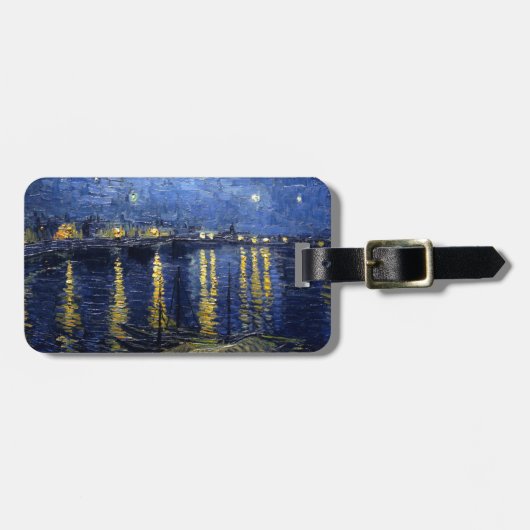 ゴッホ: ローヌ上の星明かりの夜 ラゲッジタグ (正面横)