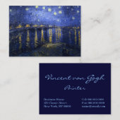 ゴッホ: ローヌ上の星明かりの夜 名刺 (正面/裏面)
