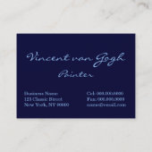 ゴッホ: ローヌ上の星明かりの夜 名刺 (裏面)