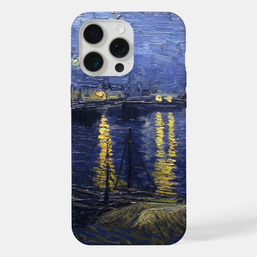 ゴッホ ローヌ川のほとりの星月夜 iPhoneケース (裏面)