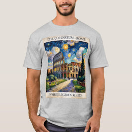 ゴッホ ローマ コロッセオ オイルペインティング レトロ ヴィンテージ Tシャツ