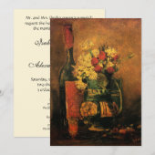 ゴッホ ワインと花の結婚式招待状 招待状 (正面/裏面)