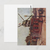 ゴッホ、ヴィンセント・ヴァン・ル・ムーラン・ド・ラ・ガレット1886 Tec ポストカード (正面/裏面)