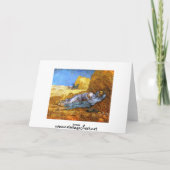 ゴッホ: 仕事からの正午の残り カード (裏面)