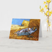 ゴッホ: 仕事からの正午の残り カード (黄色い花)