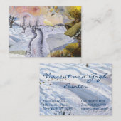 ゴッホ: 冬の景色 名刺 (正面/裏面)