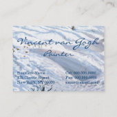 ゴッホ: 冬の景色 名刺 (裏面)