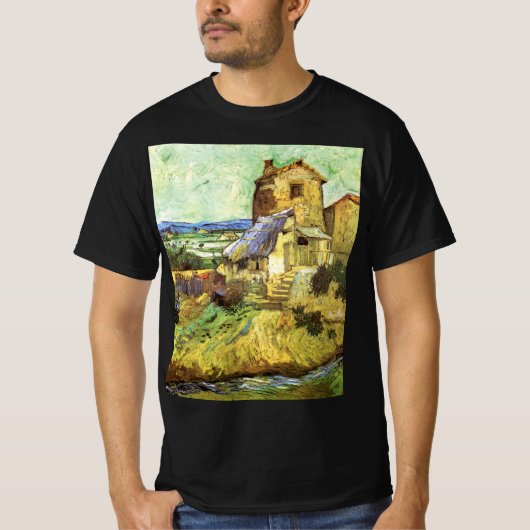 ゴッホ「古い水車小屋」 Tシャツ (正面)