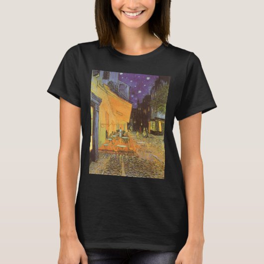 ゴッホ - 夜のカフェテラス Tシャツ (正面)