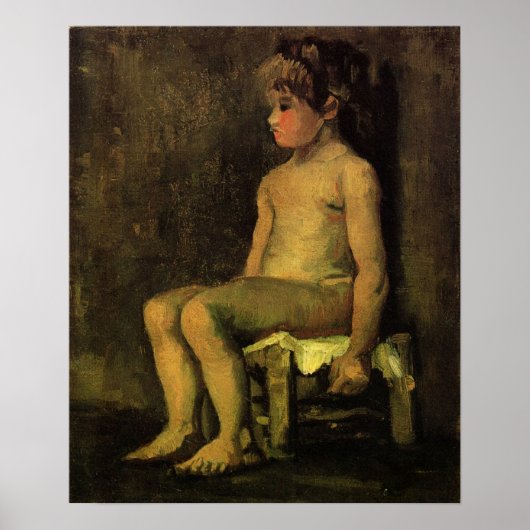 ゴッホ; 女の子の座る姿の研究, 肖像 ポスター (正面)