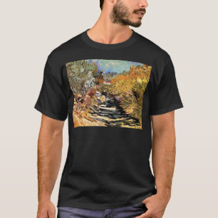 ゴッホ - 女性のいるサン・レミの道 Tシャツ