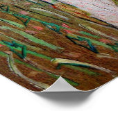 ゴッホ、少女の立像; 小麦の背景 ポスター (角)