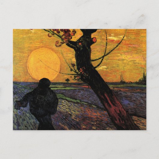 ゴッホ; 播種者、ヴィンテージの農民 ポストカード (正面)