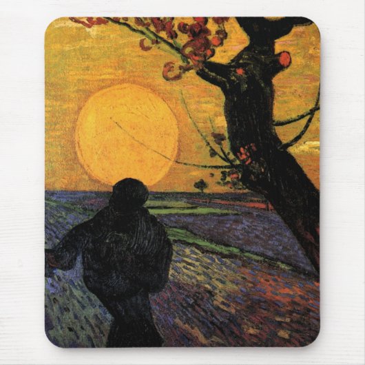 ゴッホ; 播種者、ヴィンテージの農民 マウスパッド (正面)