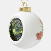 ゴッホ: 星明かりの夜 セラミックボールオーナメント (右)