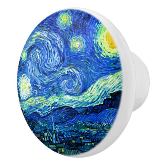 ゴッホ、星月夜 セラミックノブ (右)