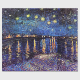 ゴッホ「星月夜」ローヌ川のほとり ラッピングペーパー