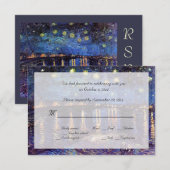 ゴッホ「星月夜 ローヌ川のほとり」RSVP 招待状 (正面/裏面)