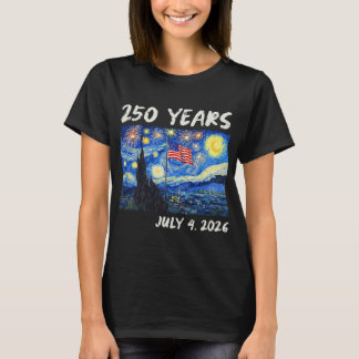ゴッホ「星月夜」250年記念 Tシャツ