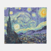 ゴッホ 星空の夜 フリースブランケット (正面(横))