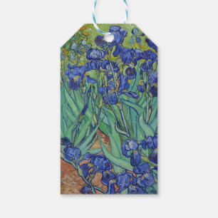 ゴッホ 有名作 青いアイリス 花の油絵 ギフトタグ