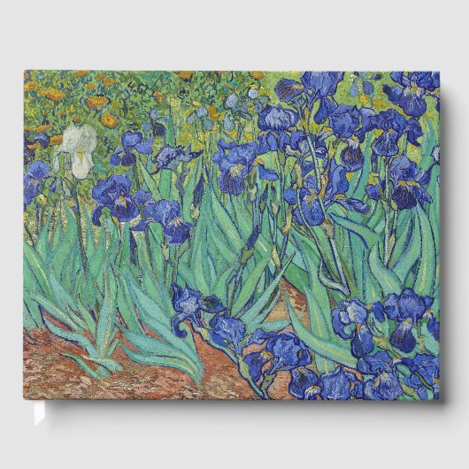 ゴッホ 有名作 青いアイリス 花 油絵 ゲストブック (正面)