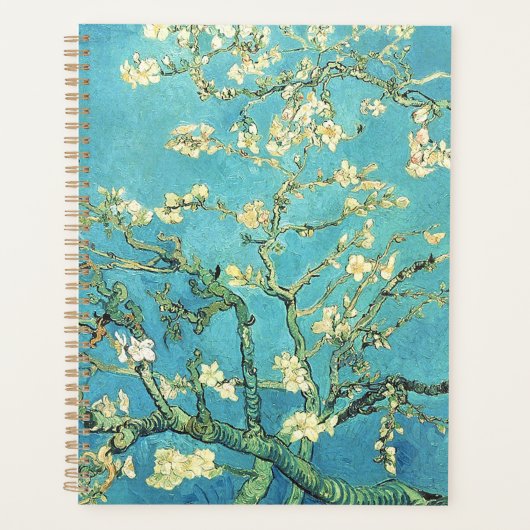 ゴッホ 桃の花の咲くアーモンドの木 プランナー手帳 (正面)