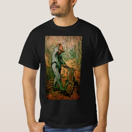 ゴッホ「樵夫(ミレー)」 Tシャツ (正面)