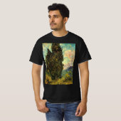 ゴッホ「糸杉」 Tシャツ (正面フル)