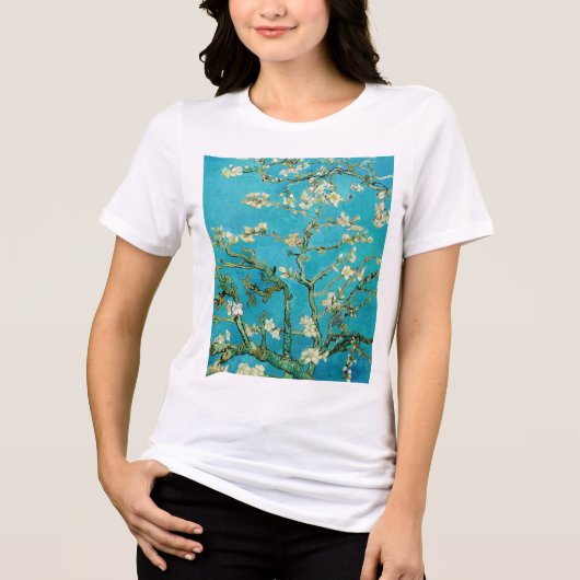 ゴッホ 絵画 アーモンドの花 トライブレンドＴシャツ (正面)