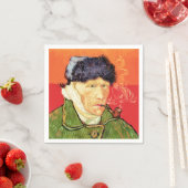 ゴッホ - 耳に包帯を巻き、煙草を吸う自画像 スタンダードカクテルナプキン (インサイチュ)