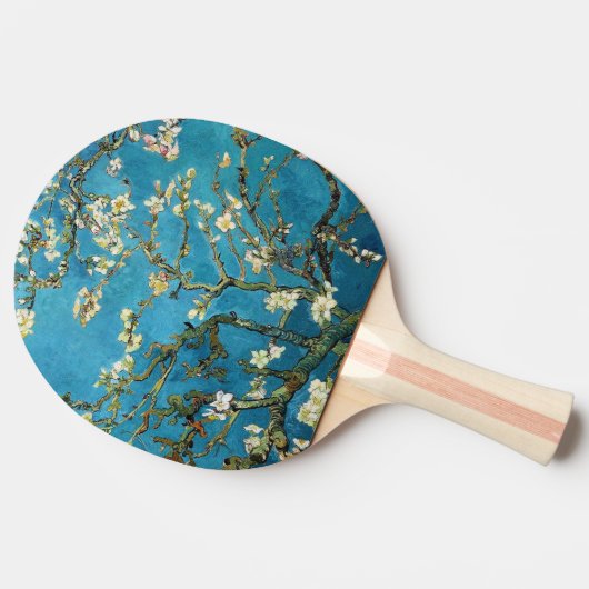 ゴッホ,花咲くアーモンドの木. ヴィンテージ 卓球ラケット (横)